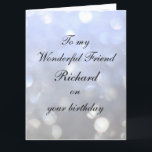 Personalisiert Friend Geburtstag Karte<br><div class="desc">Schöne Personalisierte Glückwunsch zum Geburtstag Friend Grußkarte.</div>