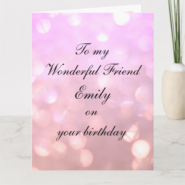Personalisiert Friend Geburtstag Karte (Vorderseite)