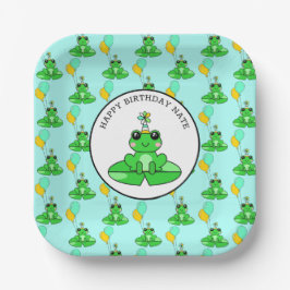 Personalisiert Frog zum Geburtstag Pappteller