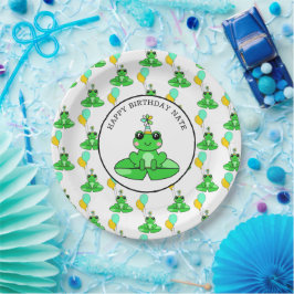 Personalisiert Frog zum Geburtstag Pappteller