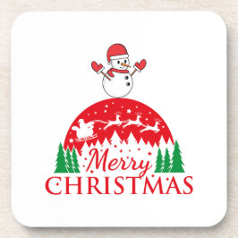 Personalisiert frohe und helle Weihnachten Getränkeuntersetzer