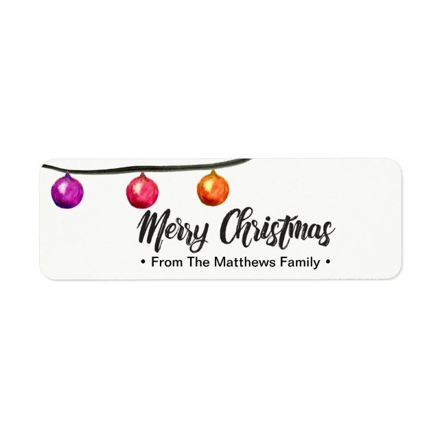 Personalisiert, frohe Weihnachten, Familie, Aquare (Vorne)