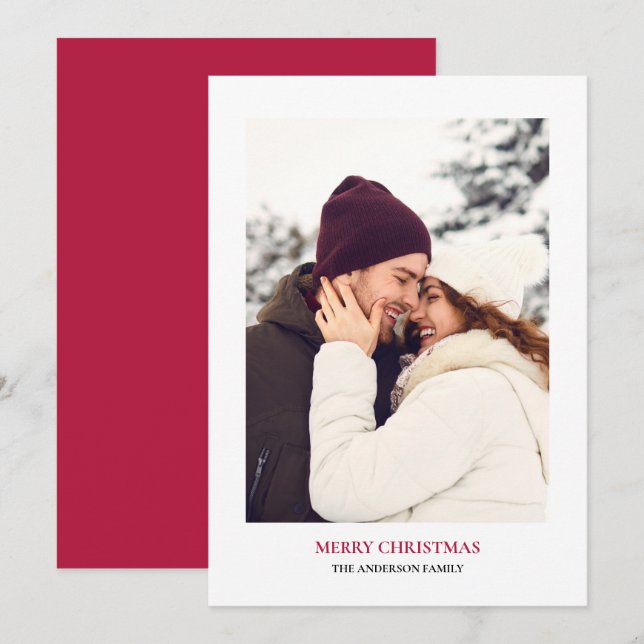 Personalisiert Frohe Weihnachten Foto (Vorne/Hinten)