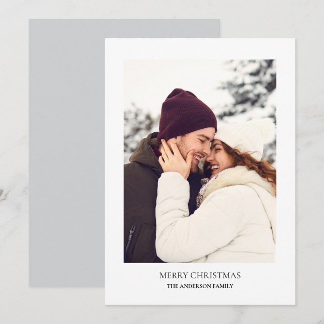 Personalisiert Frohe Weihnachten Foto (Vorne/Hinten)