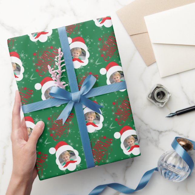 Personalisiert Frohe Weihnachten Foto Geschenkpapier (Schenken)