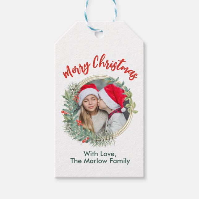 Personalisiert Frohe Weihnachten Fügen Sie Ihrem F Geschenkanhänger (Vorderseite)