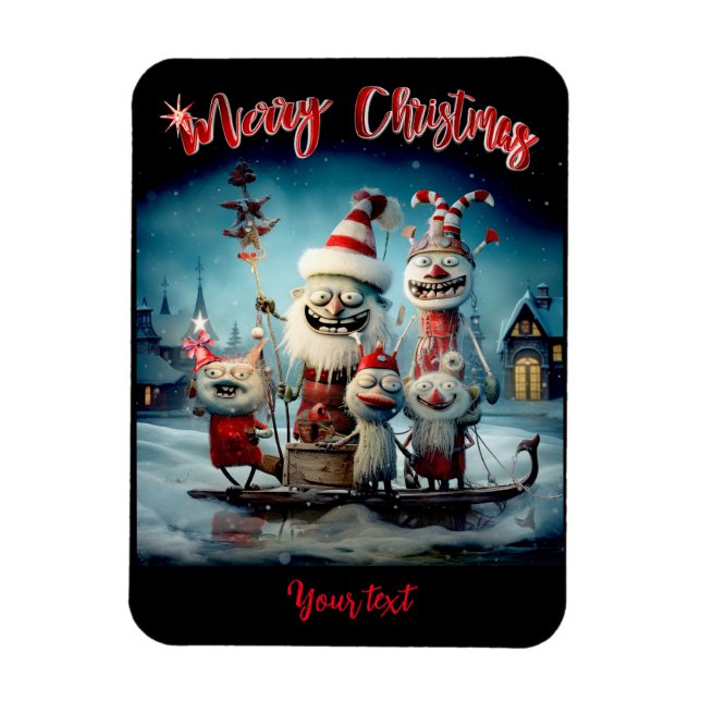 Personalisiert Frohe Weihnachten Funny Foto Magnet (Vertikal)