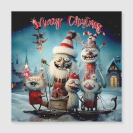 Personalisiert frohe Weihnachten Funny Magnetkarte