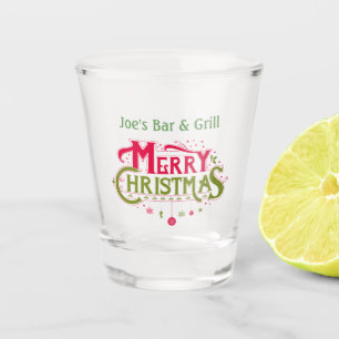 Personalisiert frohe Weihnachten Joe's Bar and Gri Schnapsglas