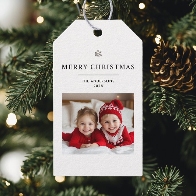 "Personalisiert frohe Weihnachten mit Foto und Nam Geschenkanhänger (Von Creator hochgeladen)