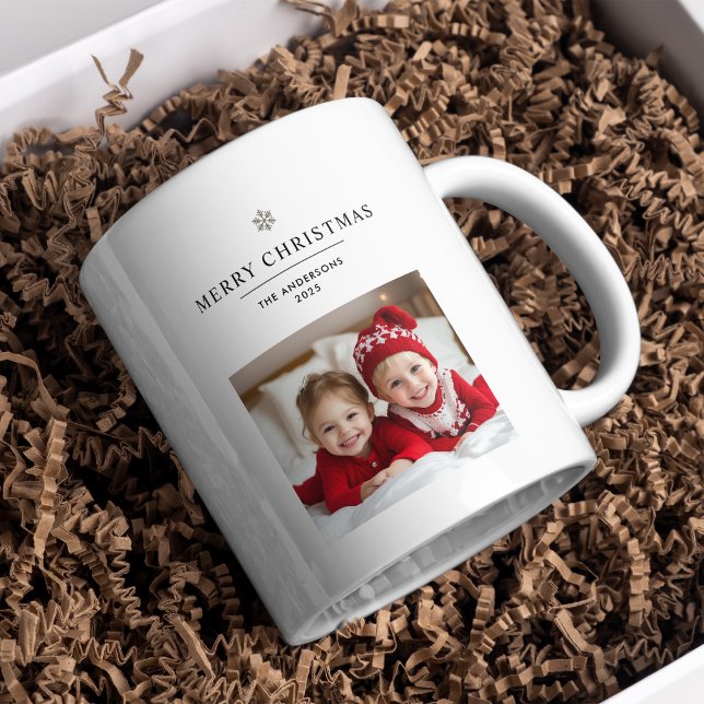 "Personalisiert frohe Weihnachten mit Foto und Nam Kaffeetasse (Von Creator hochgeladen)