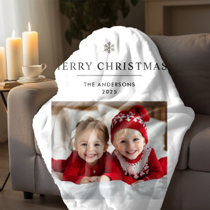 "Personalisiert frohe Weihnachten mit Foto und Nam Sherpadecke