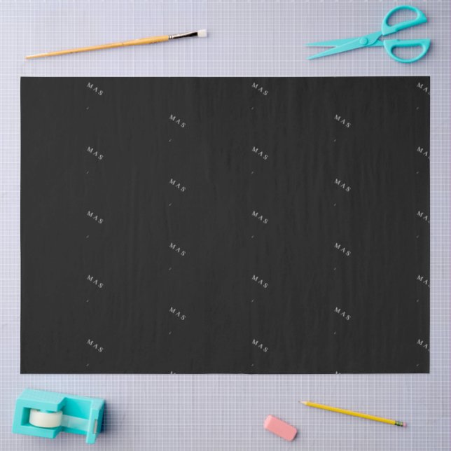 Personalisiert Frohe Weihnachten Schwarz-weiß Mono Seidenpapier (Basteln)