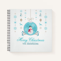 Personalisiert Frohe Weihnachten Snowman Gästebuch