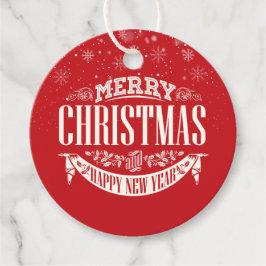 Personalisiert frohe Weihnachten und ein glücklich Geschenkanhänger