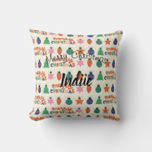 Personalisiert frohe Weihnachtsbaumkissen