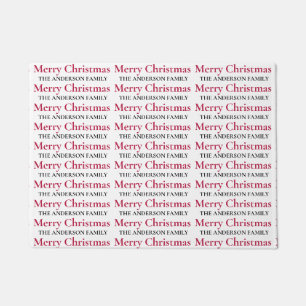 Personalisiert frohe Weihnachtsfamilie Fußmatte
