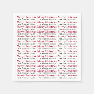 Personalisiert frohe Weihnachtsfamilie Serviette