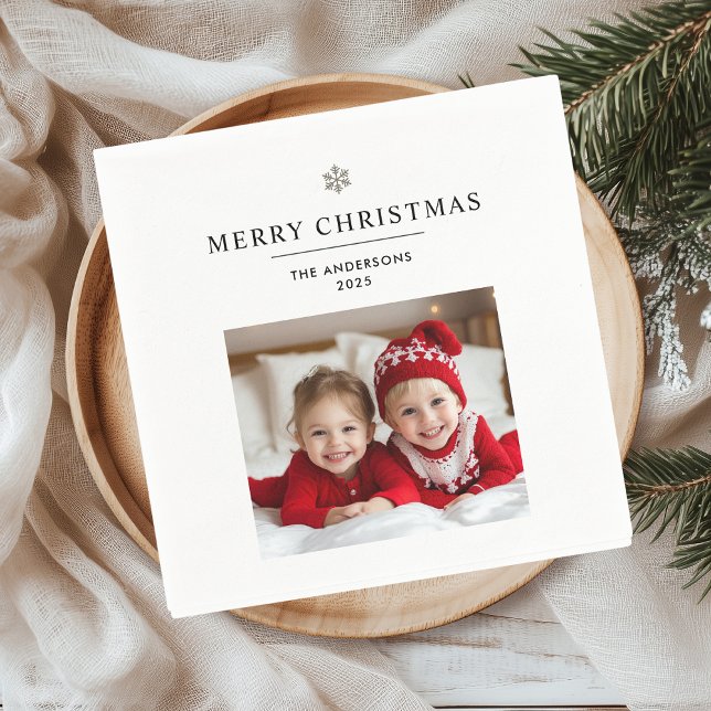 "Personalisiert Frohe Weihnachtsgeschenke mit Foto Serviette (Von Creator hochgeladen)