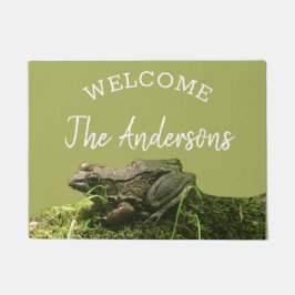 Personalisiert Frosch Foto Grün Willkommen Mat Doo Fußmatte