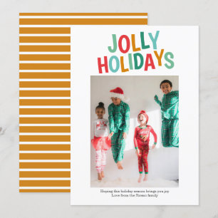 Personalisiert Fun Foto Jolly Feiertage Weihnachte Feiertagskarte
