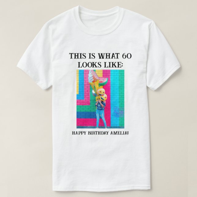 Personalisiert Funny 60. Meilenstein Geburtstag T  T-Shirt (Design vorne)