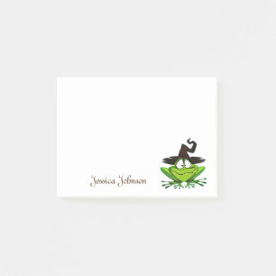Personalisiert Funny Fat Cartoon Frosch Hexenzimme Post-it Klebezettel