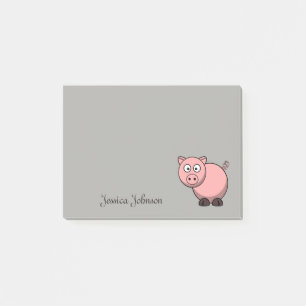 Personalisiert Funny Funny Pink Pig Notizblock