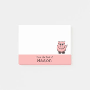 Personalisiert Funny Funny Pink Pig Post-it Klebezettel