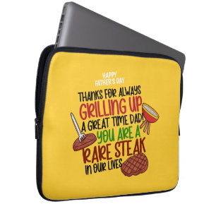 Personalisiert Funny Grill Koch Daddy Laptopschutzhülle