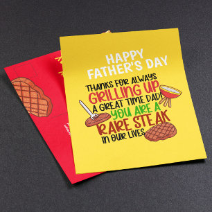 Personalisiert Funny Grill Koch Daddy Postkarte