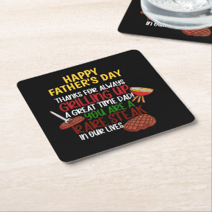 Personalisiert Funny Grill Koch Daddy Rechteckiger Pappuntersetzer