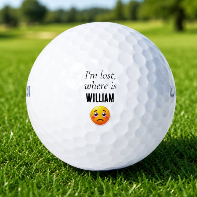 Personalisiert Funny Love Golf Balls Golfball (funny emoji personalized golf ball gag gift with custom name )