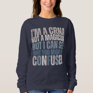 Personalisiert Funny Nurse Anästhesist CRNA Sweatshirt
