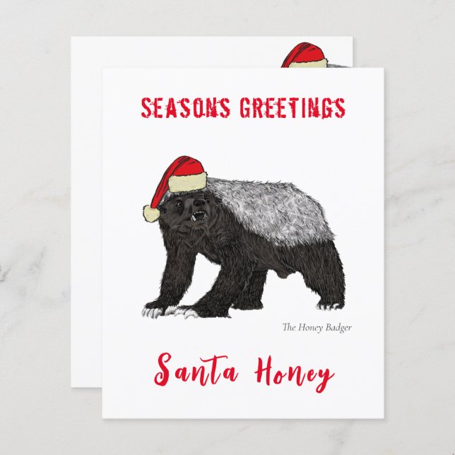 Personalisiert Funny Santa Honey Badger (Vorne/Hinten)