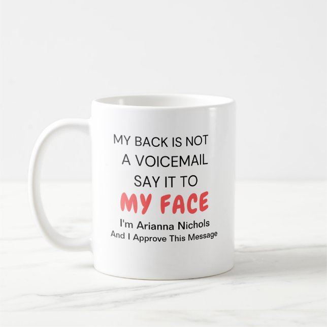 Personalisiert Funny Spaß Sarcasm Kaffeetasse (Links)
