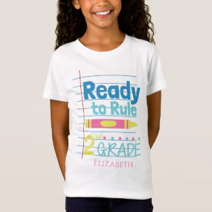 Personalisiert für die Regel von Crayon der zweite T-Shirt