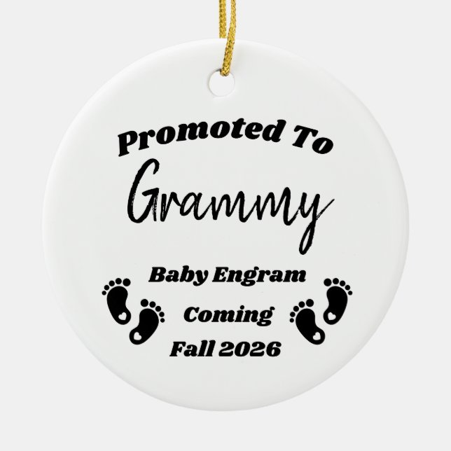 Personalisiert für Großeltern-Ornament Keramik Ornament (Vorne)