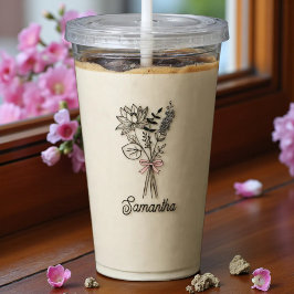 Personalisiert für ihren blorrosa Bogen Acryltrinkbecher