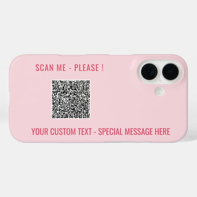 Personalisiert für Ihren QR-Code Benutzerdefiniert iPhone 16 Hülle (Rückseite (Horizontal))
