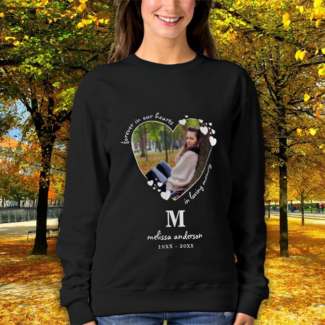 Personalisiert für immer in unserem Herz-Foto-Gede Sweatshirt (Von Creator hochgeladen)