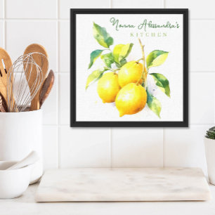 Personalisiert für Küche oder Restaurant Lemons Leinwanddruck