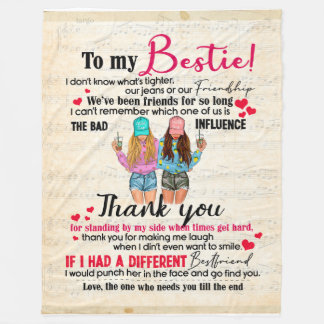 Personalisiert für meine Bestie, Freunde Geschenk Fleecedecke