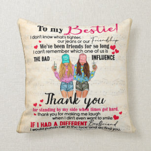 Personalisiert für meine Bestie, Freunde Geschenk Kissen