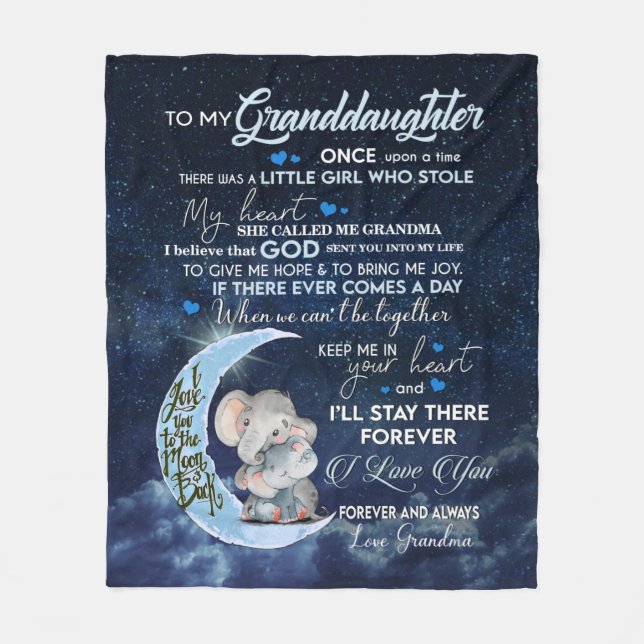 Personalisiert für meine Enkelin Fleecedecke (Vorderseite)
