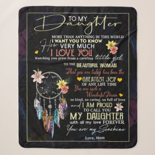 Personalisiert für meine Tochter Liebe aus der Mam Sherpadecke
