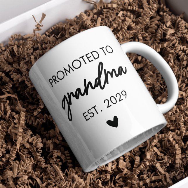Personalisiert für Oma & Opa Tasse befördert (baby announcement gift idea, gift for new grandparents, personalized baby shower mug,)