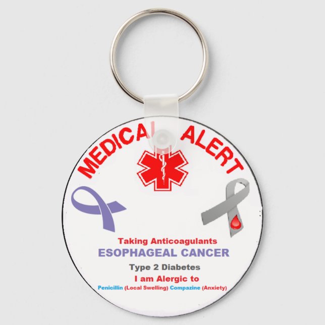 Personalisiert für Robert Medical Alert Schlüssela Schlüsselanhänger (Vorderseite)