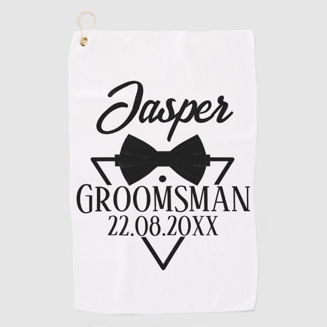 Personalisiert für Trauzeuge Golfhandtuch (Vorderseite)