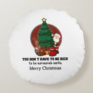 Personalisiert für Weihnachtsgeschenke Rundes Kissen